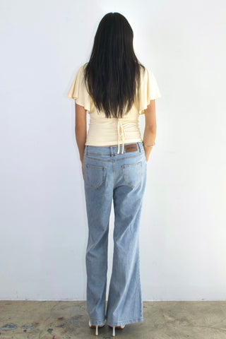 Camille Ruffle Tie-Back Top