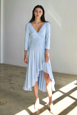 Vespera Asym Bamboo Drape Dress