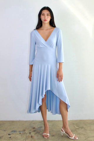 Vespera Asym Bamboo Drape Dress