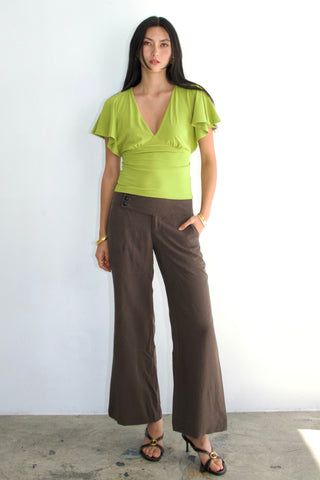 Camille Ruffle Tie-Back Top