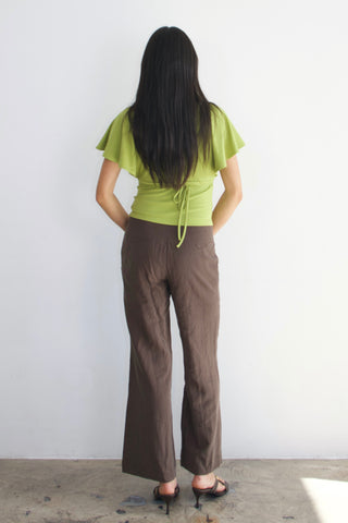 Camille Ruffle Tie-Back Top