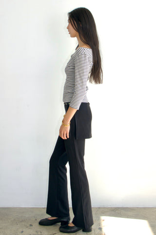 Clara 90s Stripe Basic 3/4 Sleeve Top