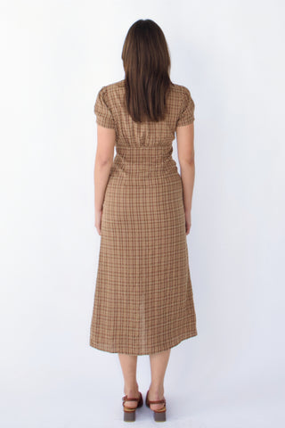 Sera Button-Front Midi Dress