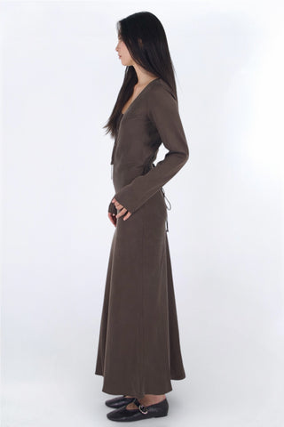 Solène Cupro-blended Maxi Dress