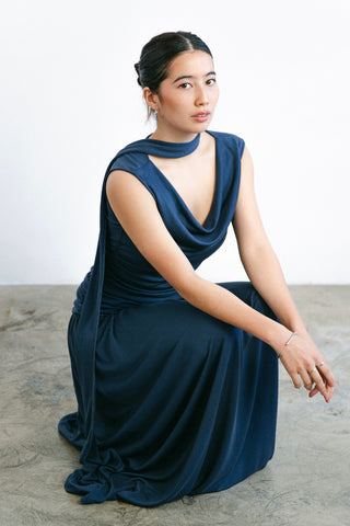 Isla Cupro-blended Maxi Dress