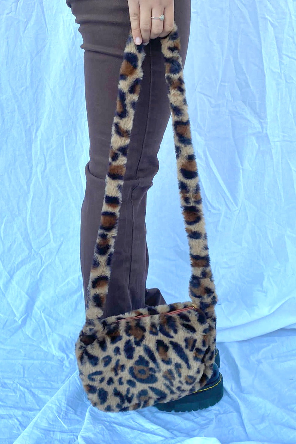 Cheetah print fluffy bag - simplecoolgirl