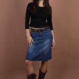 90s Low Rise Denim Midi Skirt - SCG_COLLECTIONSBottom