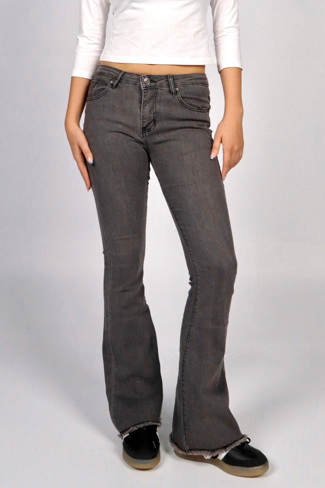 Shesways®Linus High Rise 90s Vintage Flare Jeans (Medium-Light)