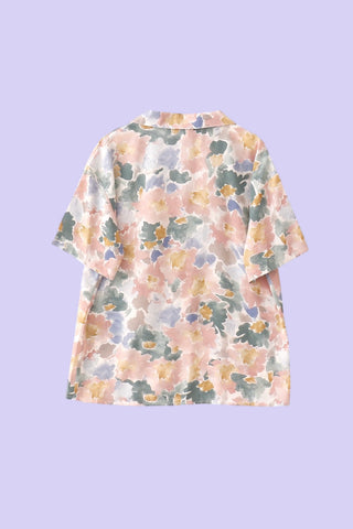 Summer floral  button up shirt - simplecoolgirl