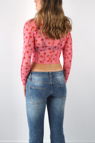 Strawberry mesh top - simplecoolgirl