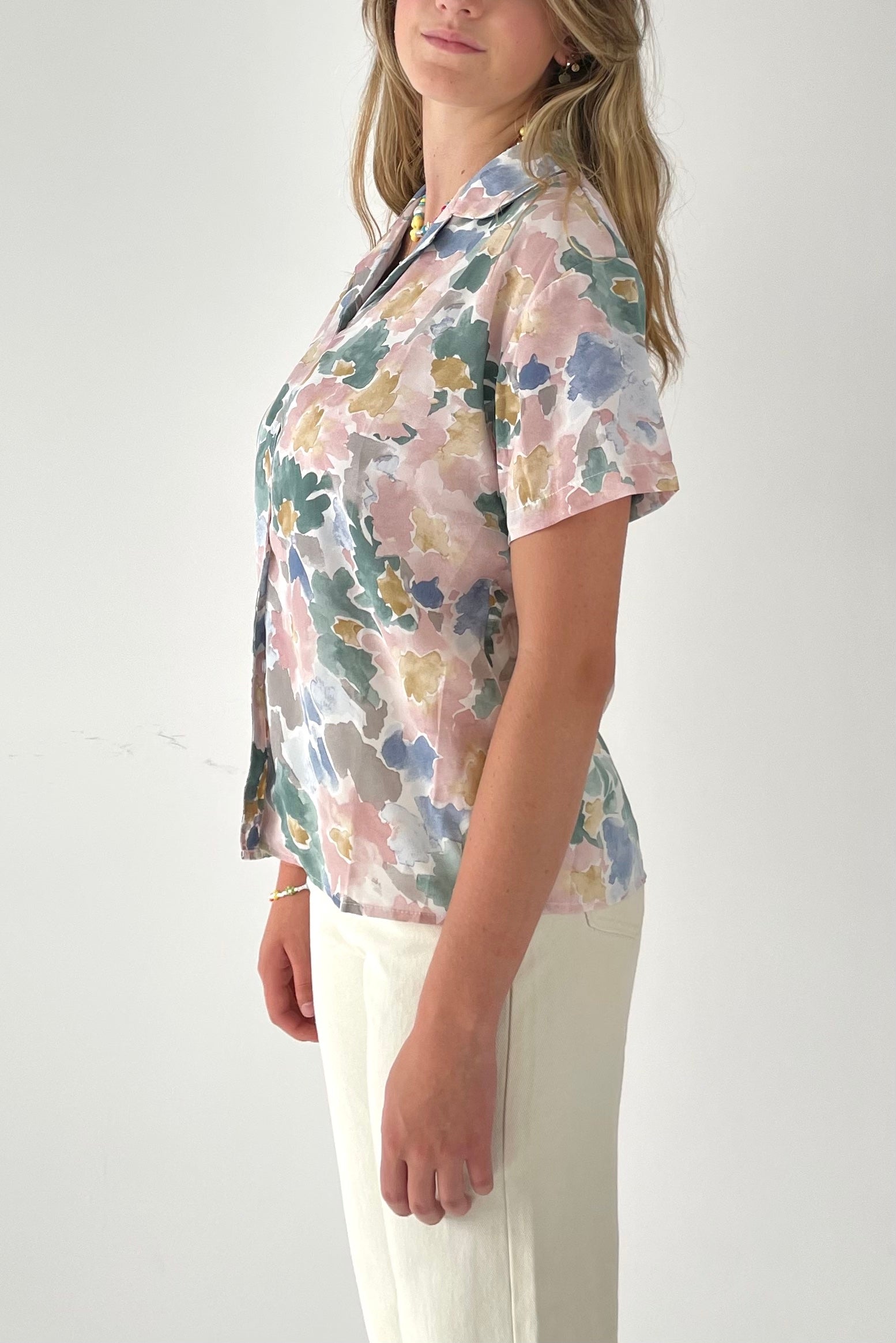 Summer floral  button up shirt - simplecoolgirl