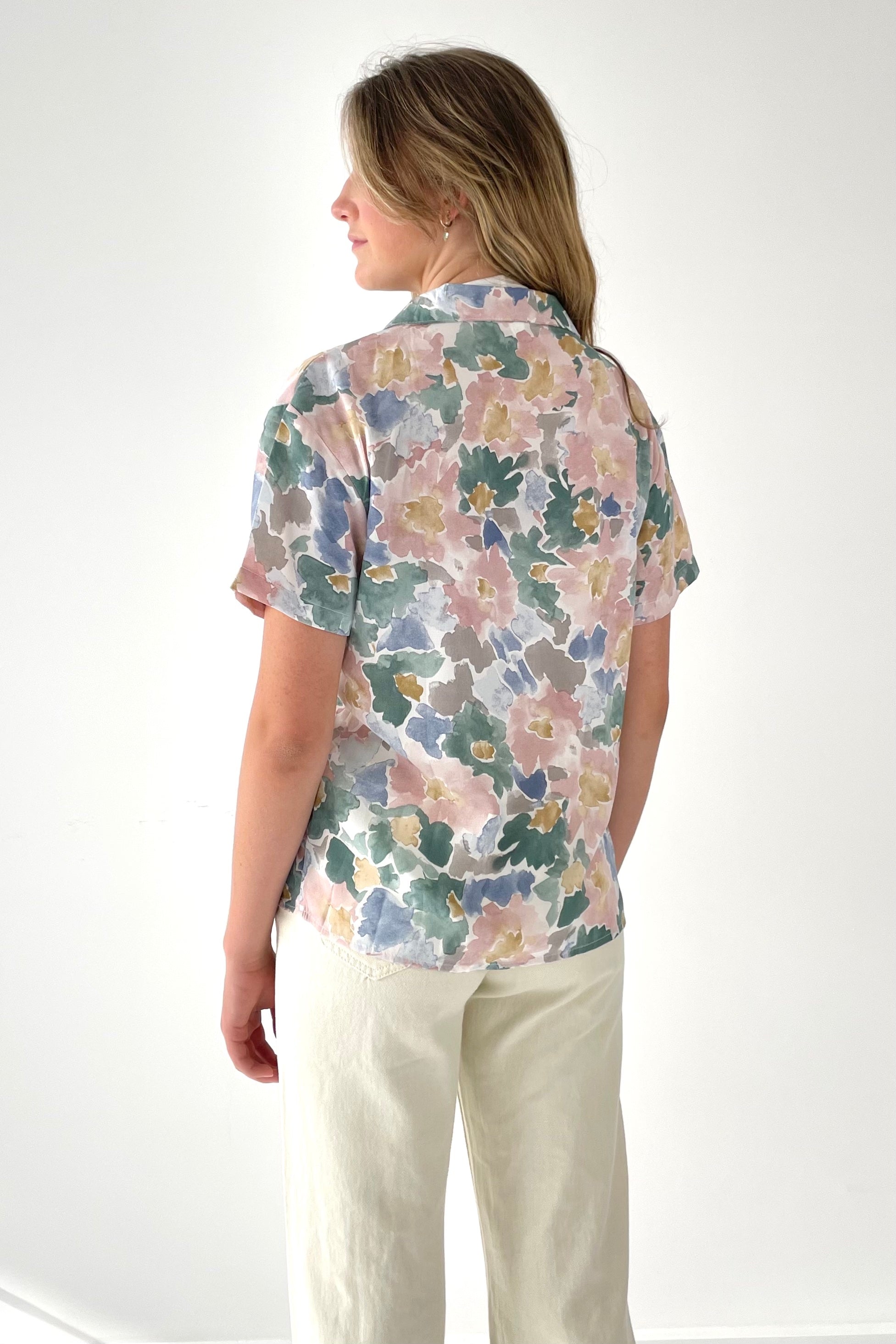 Summer floral  button up shirt - simplecoolgirl