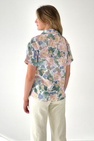 Summer floral  button up shirt - simplecoolgirl