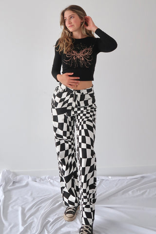 Y2K check pants - simplecoolgirl