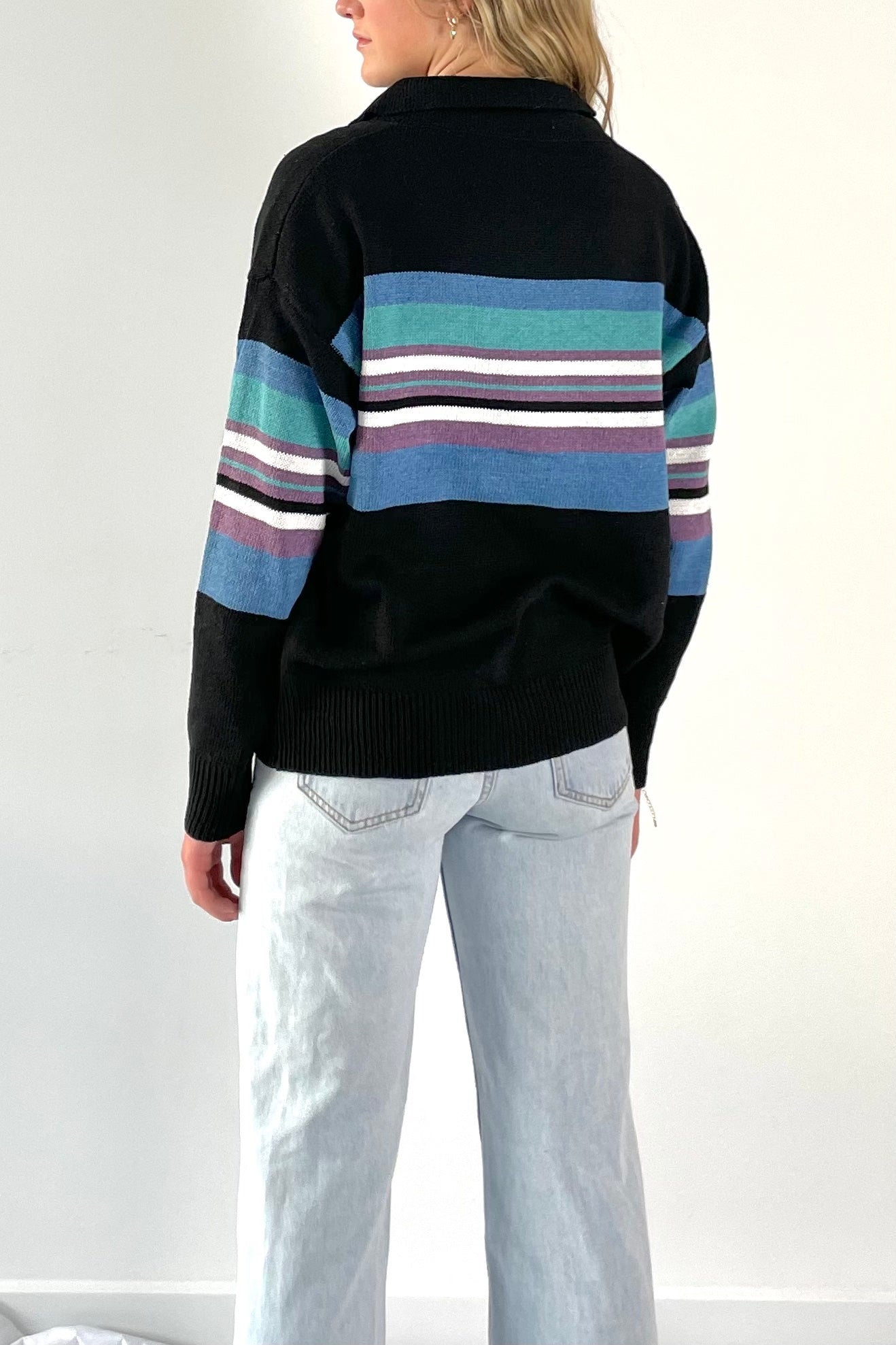 90s button front polo collar cardigan - simplecoolgirl