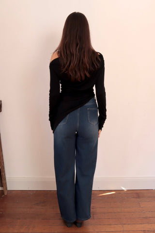 Asymmetrical off shoulder long sleeve top - SCG_COLLECTIONSTop