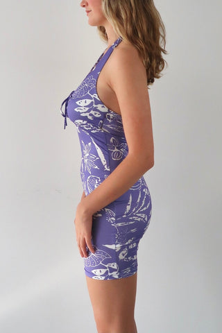 Beach floral halter neck mini dress - SCG_COLLECTIONS