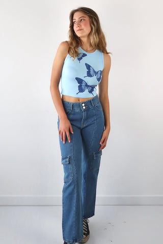 Butterfly crop tank - SCG_COLLECTIONS