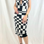 Check knit midi dress - SCG_COLLECTIONS