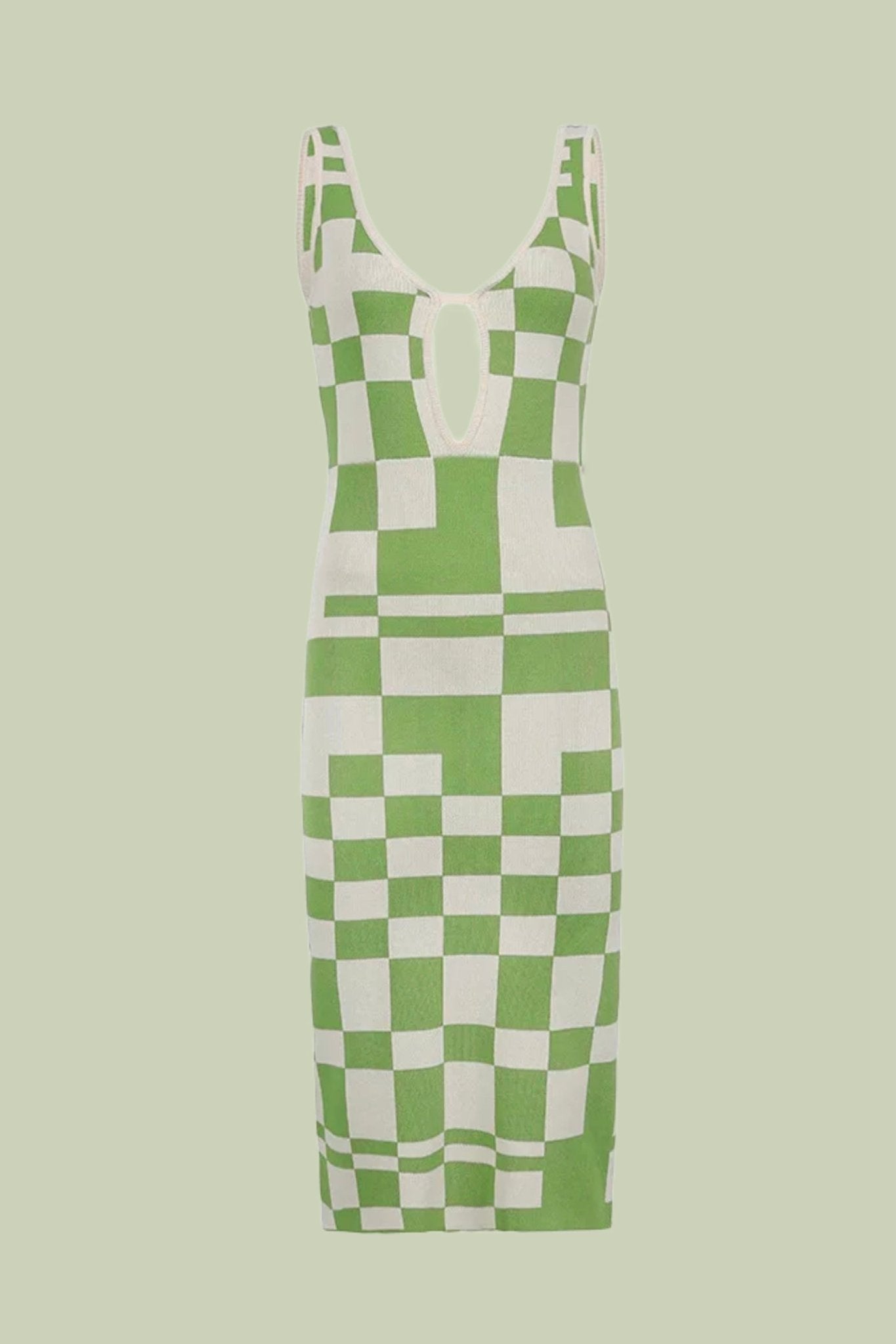 Check knit midi dress - SCG_COLLECTIONS