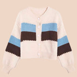 Elegant stripe pattern button front cardigan - SCG_COLLECTIONSsweater