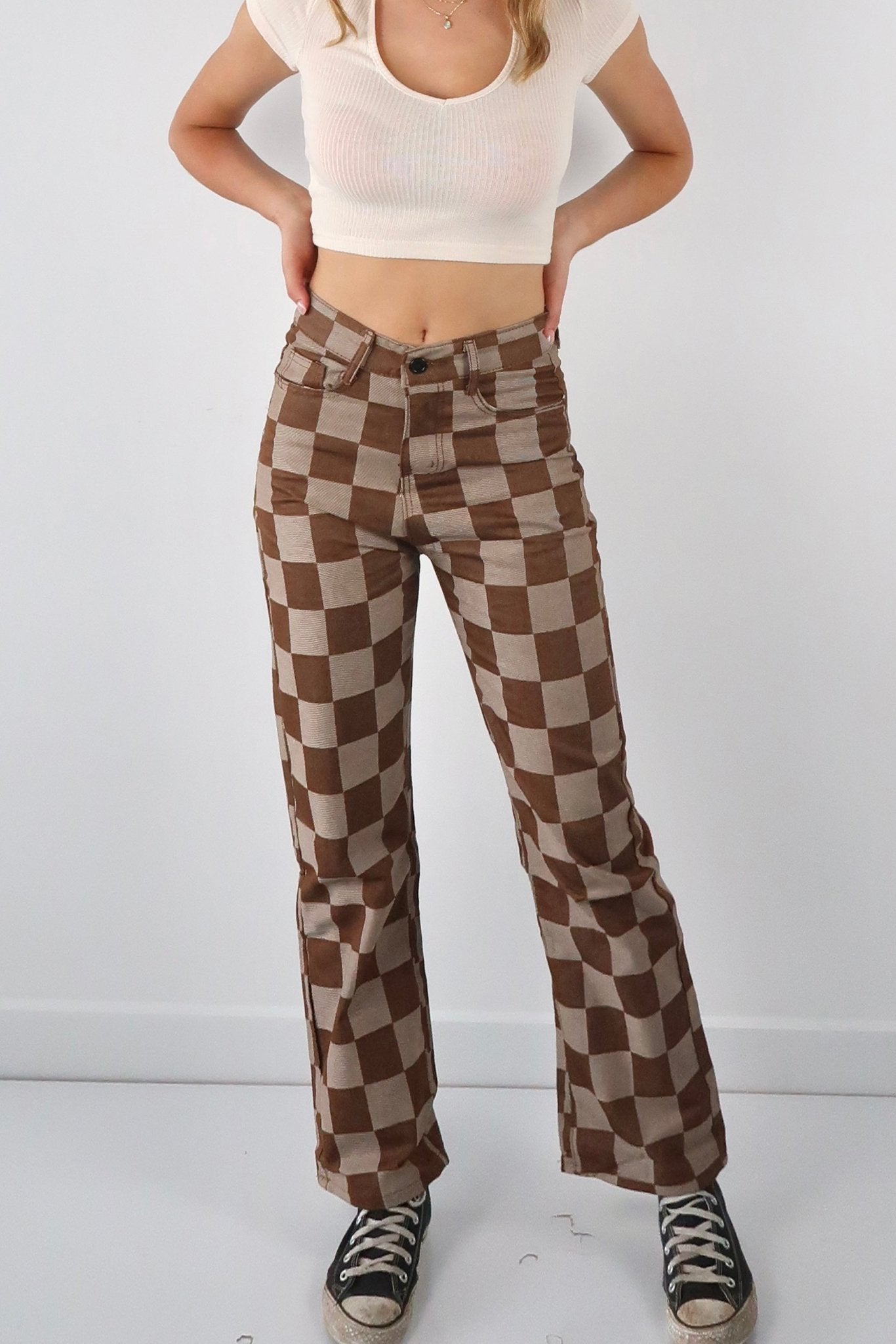 Emily loose leg check pants - SCG_COLLECTIONSBottom