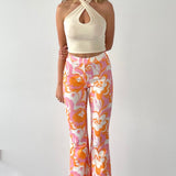 Floral pattern flare trouser - SCG_COLLECTIONS