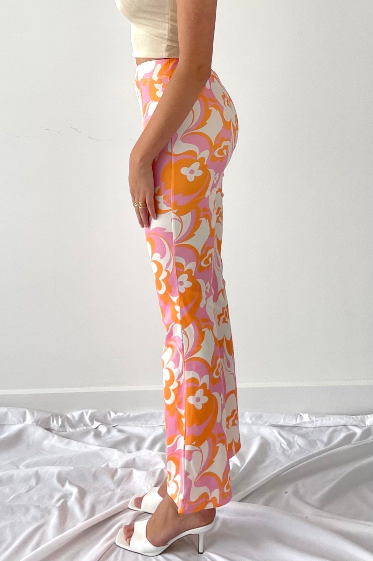 Floral pattern flare trouser - SCG_COLLECTIONS