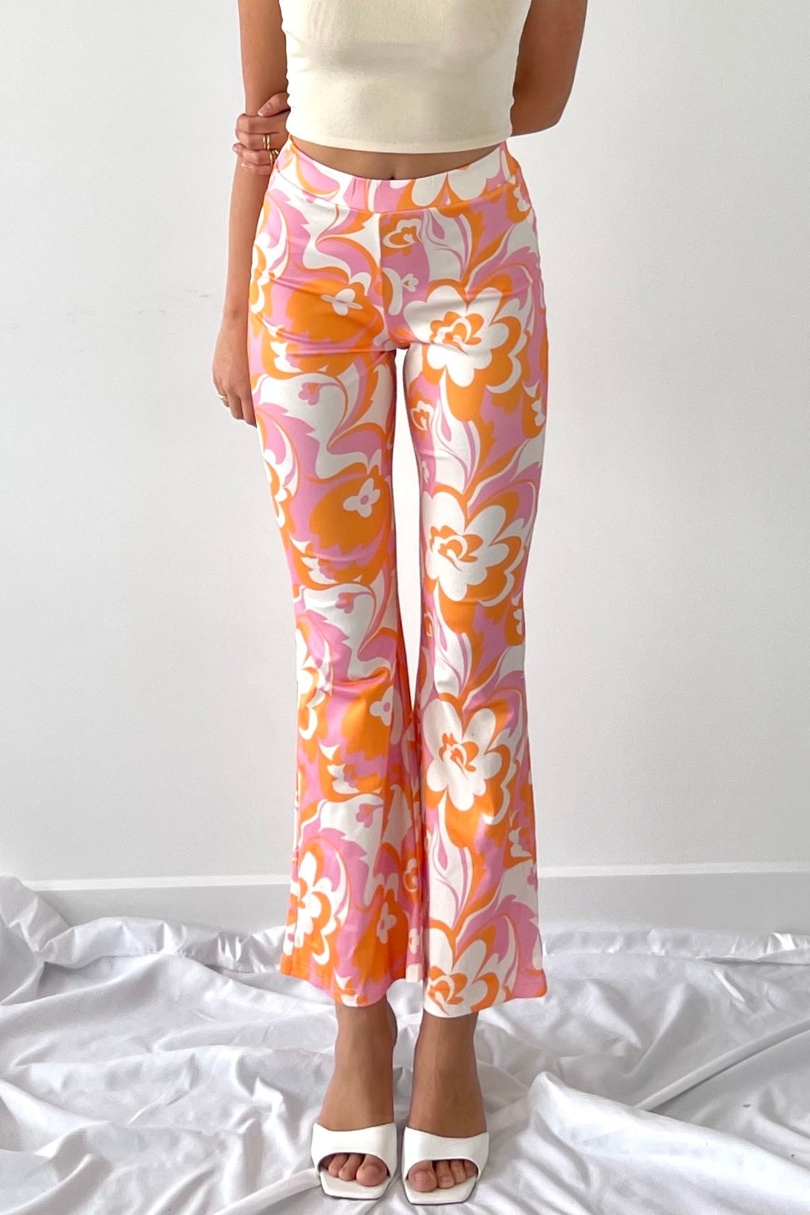 Floral pattern flare trouser - SCG_COLLECTIONS