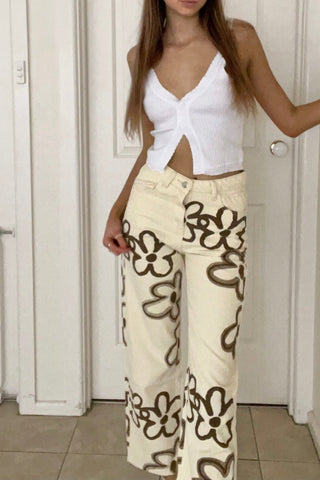 Flowers print pants - SCG_COLLECTIONS