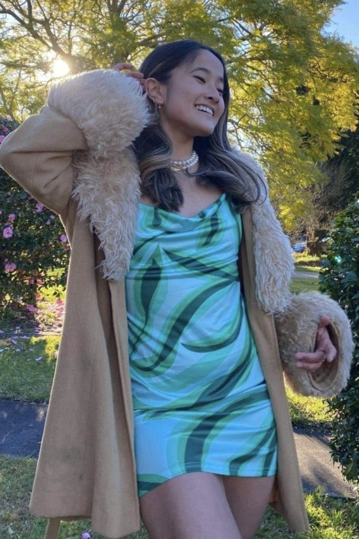 Green tie back dress - SCG_COLLECTIONS