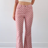 Honey check flare pants - SCG_COLLECTIONSBottom