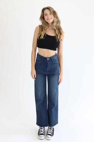 Mid Rise dad jeans in mid vintage blue - SCG_COLLECTIONSBottom