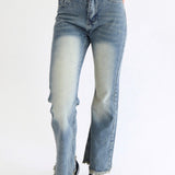 Mid Rise star print flare jeans - SCG_COLLECTIONSBottom