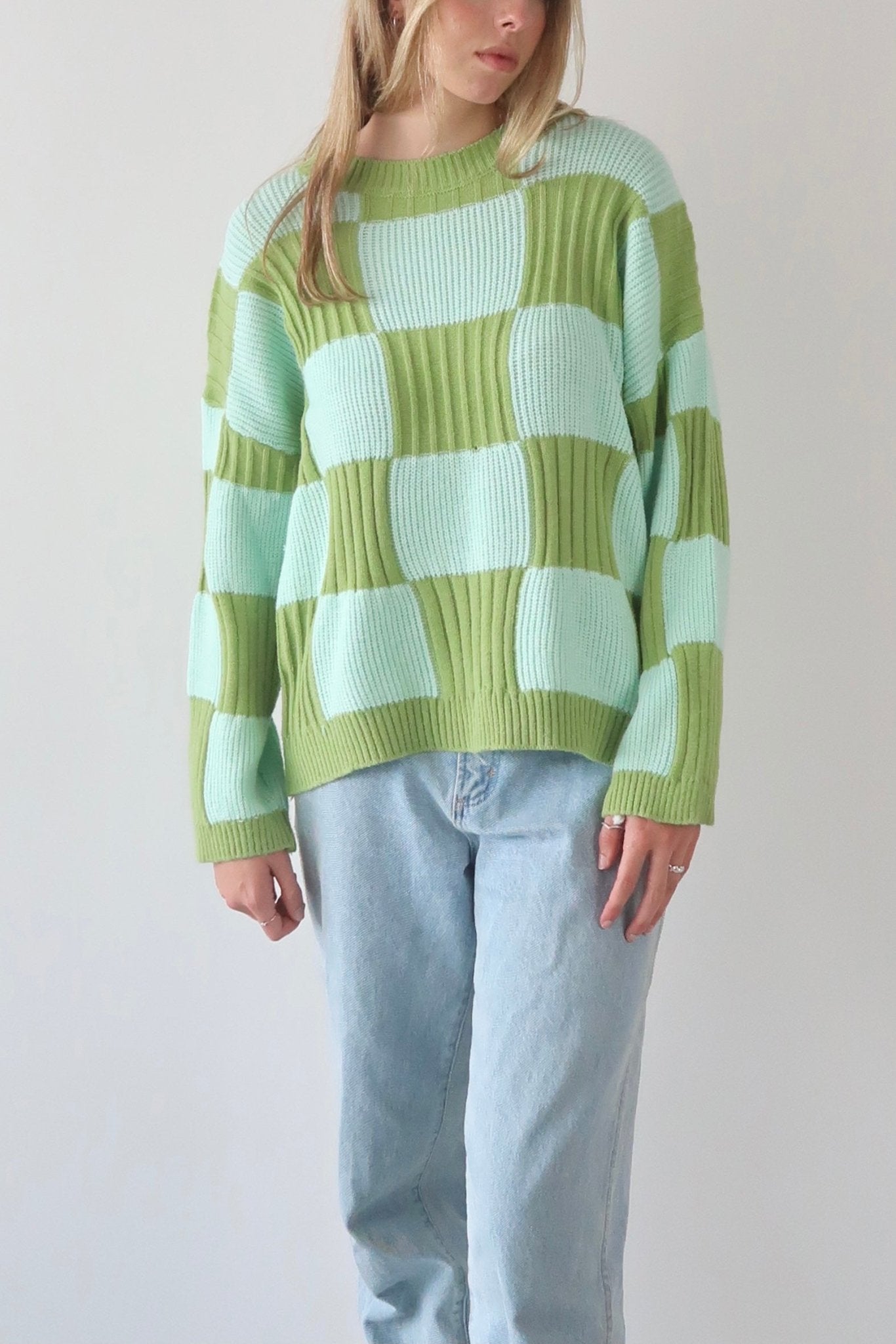 Oversize check knit sweater - SCG_COLLECTIONSsweater