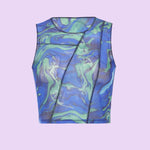 Patchwork mesh tank - SCG_COLLECTIONS