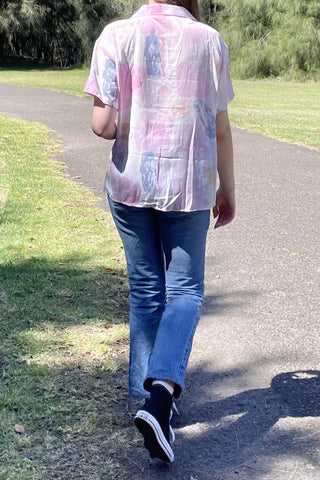 Pinky floral button down shirt - SCG_COLLECTIONSTop
