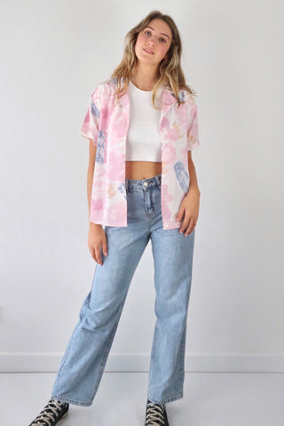 Pinky floral button down shirt - SCG_COLLECTIONSTop