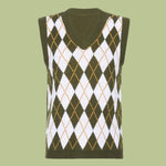 Retro argyle print vest - SCG_COLLECTIONS