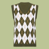 Retro argyle print vest - SCG_COLLECTIONS