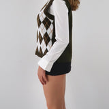 Retro argyle print vest - SCG_COLLECTIONS