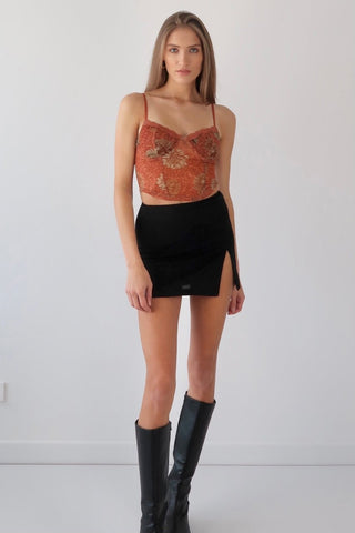 Retro vibe floral mesh top - SCG_COLLECTIONSTop
