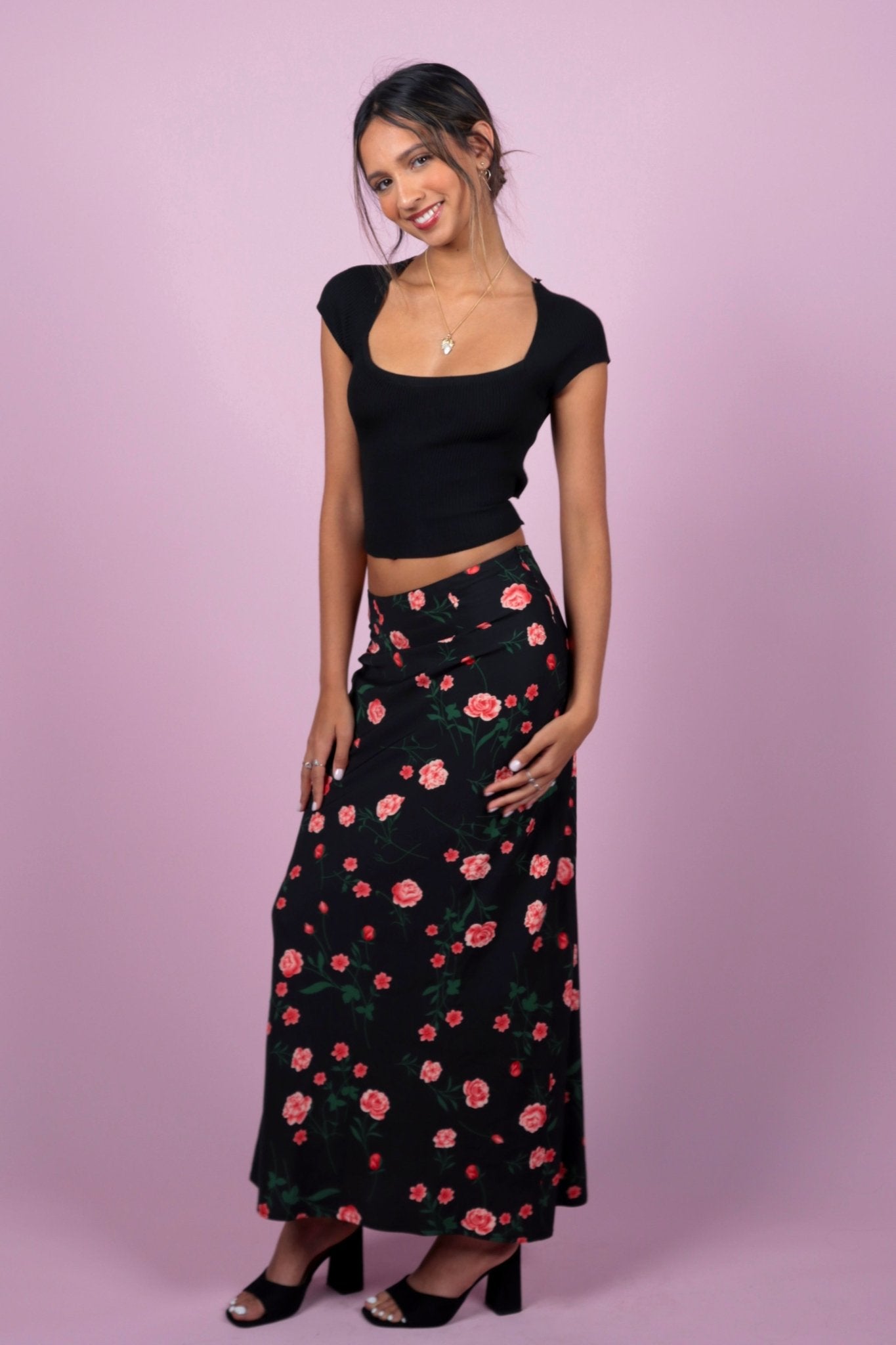 SCG MADE |Bella rosy maxi skirt - SCG_COLLECTIONSBottom