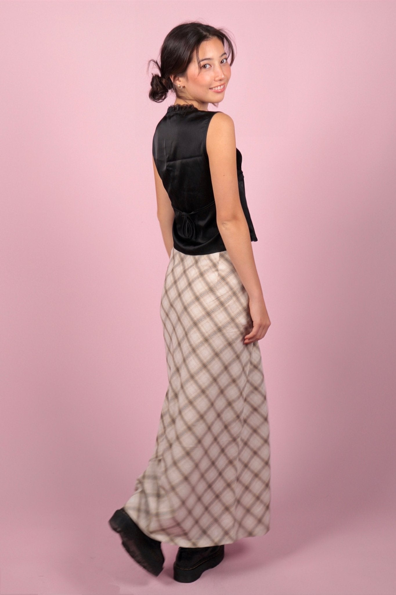 SCG MADE |Kelsey 90s plaid maxi skirt - SCG_COLLECTIONSBottom