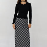 SCG MADE |Kelsey 90s plaid maxi skirt - SCG_COLLECTIONSBottom