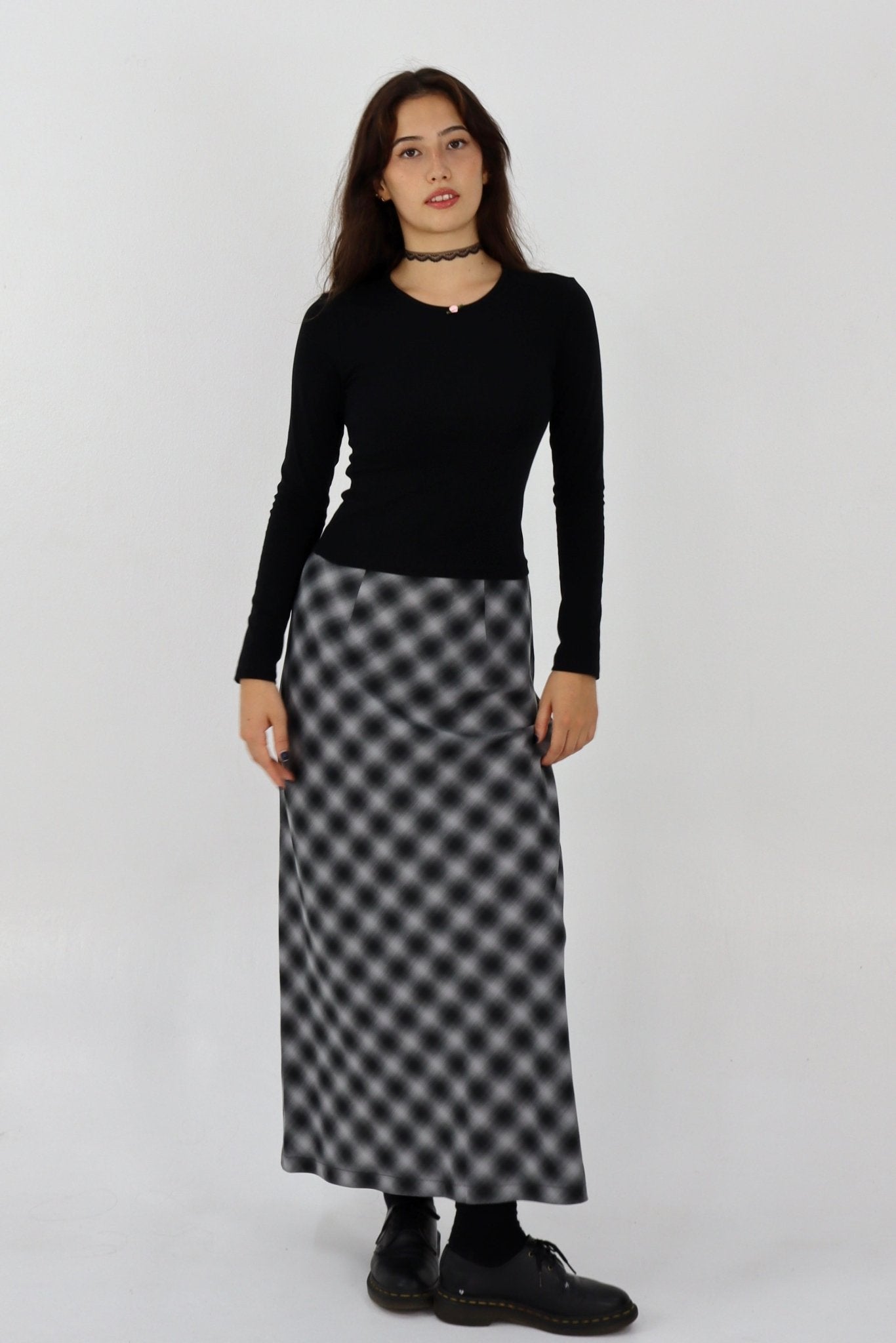 SCG MADE |Kelsey 90s plaid maxi skirt - SCG_COLLECTIONSBottom