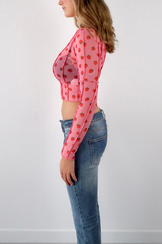 Strawberry mesh top - SCG_COLLECTIONS