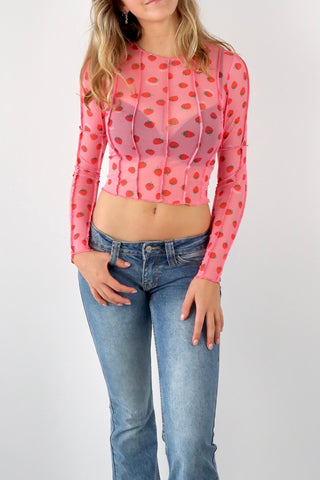 Strawberry mesh top - SCG_COLLECTIONS