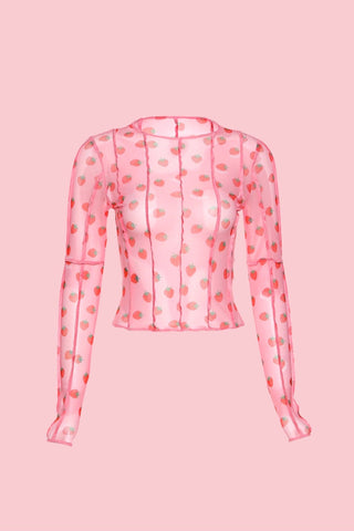 Strawberry mesh top - SCG_COLLECTIONS