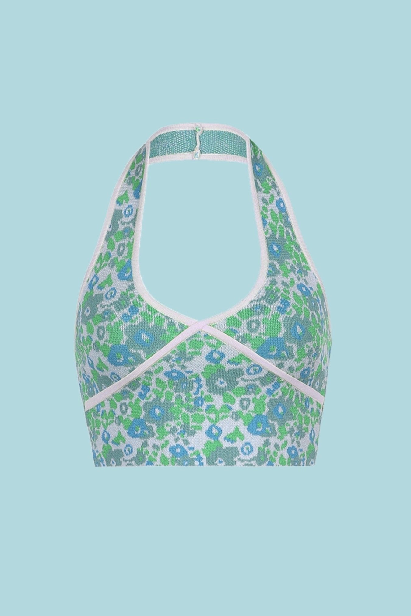 Summertime flora knit halter top - SCG_COLLECTIONS